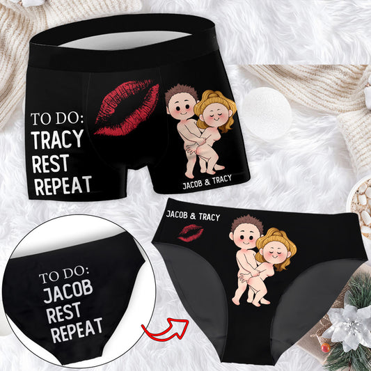 Liste de choses à faire - Slips personnalisés pour couples (femmes et hommes)