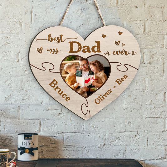 Meilleure mamie du monde - Cadeau pour grand-mère, grand-père, maman, papa, tante, oncle, sœur, frère - Panneau en bois personnalisé