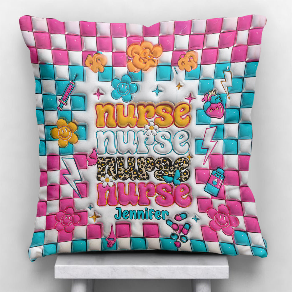 Vie d'infirmière - Coussin décoratif personnalisé pour infirmière