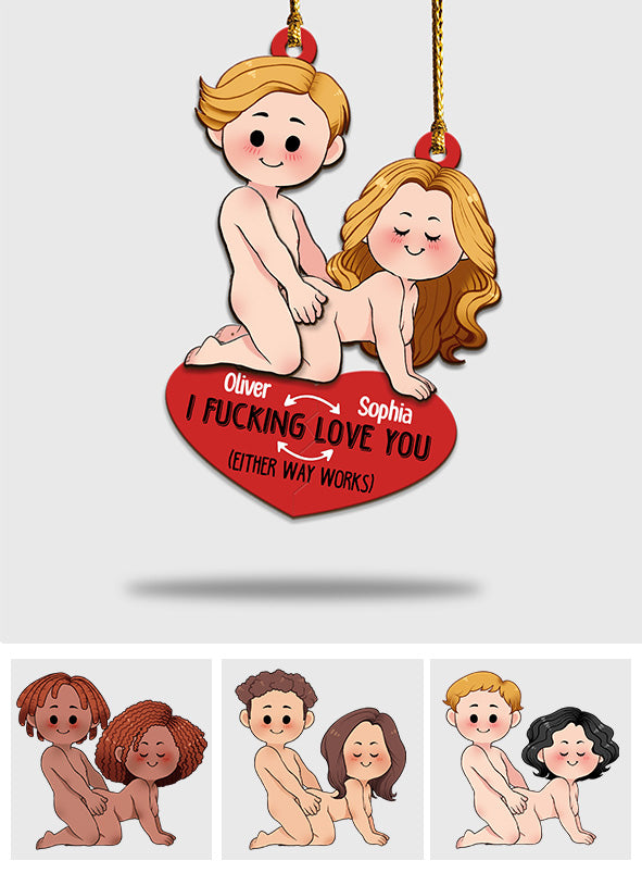 Je t'aime - Ornement personnalisé pour couple