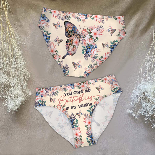 Tu me donnes des papillons dans le vagin - Culottes pour couples féminins