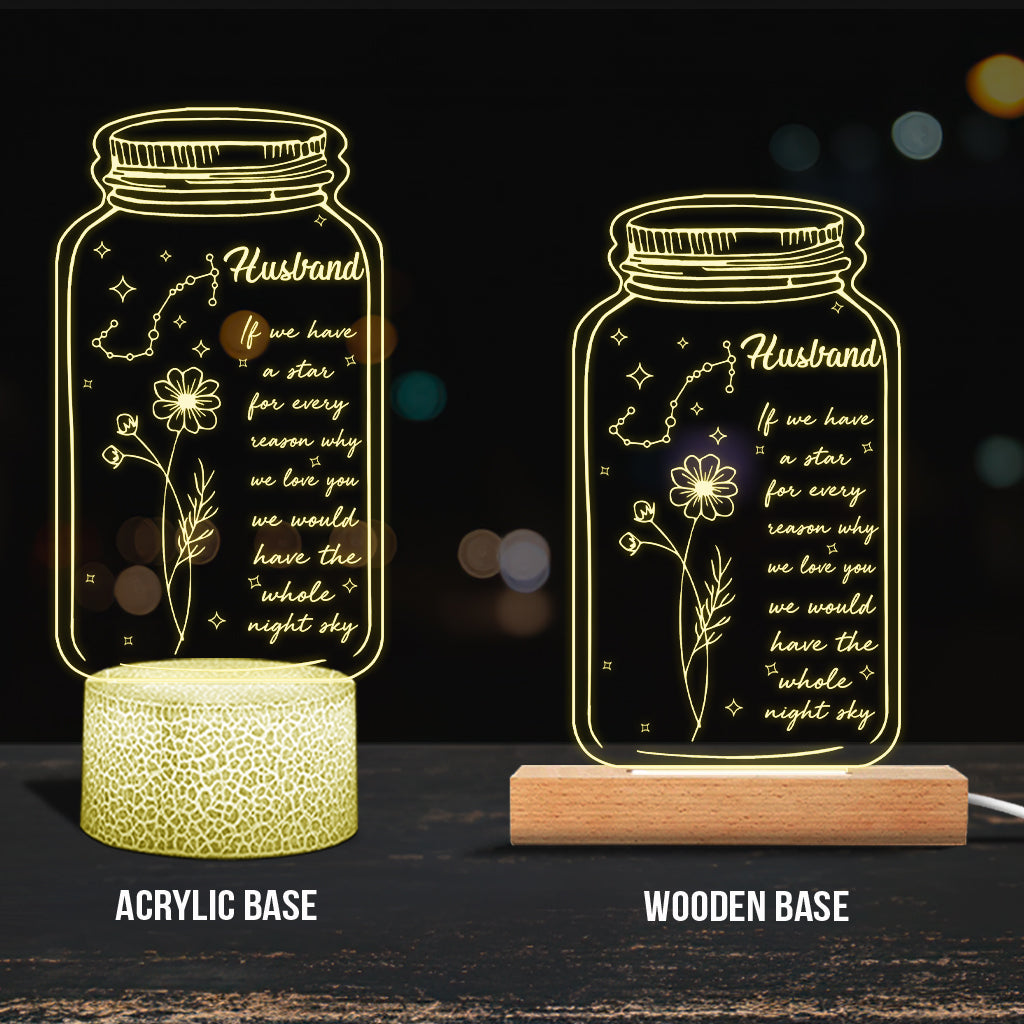 Si j'avais une étoile : Fleur de naissance et signe du zodiaque - Cadeau pour maman, grand-mère, fille, épouse, petite amie, papa, grand-père, petit ami, mari - Plaque lumineuse personnalisée