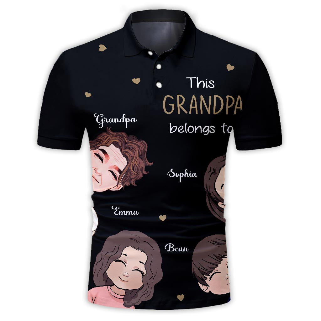 Ce polo personnalisé « Papa appartient à… » - Cadeau pour papa, grand-père