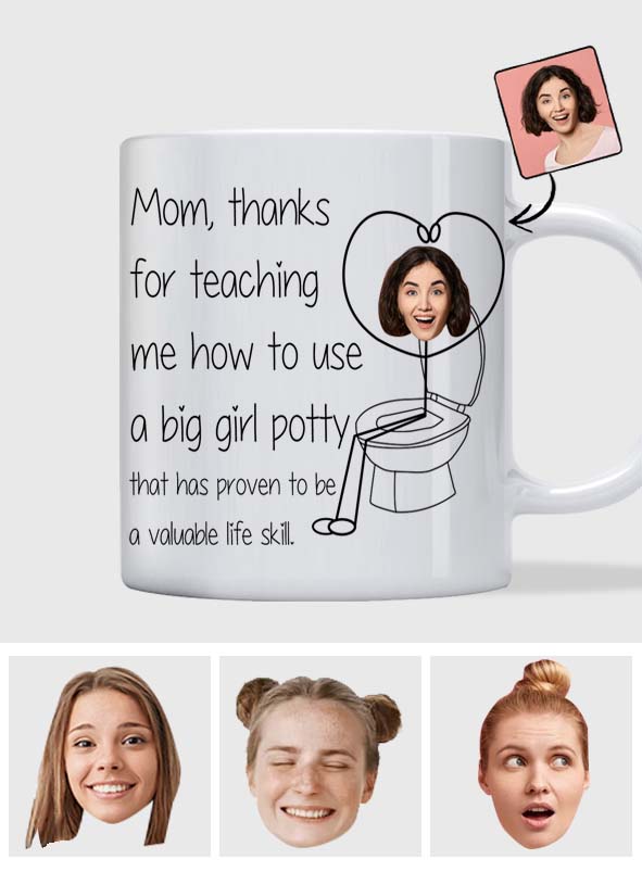 Merci de m'avoir appris à aller sur le pot - Mug personnalisé pour maman