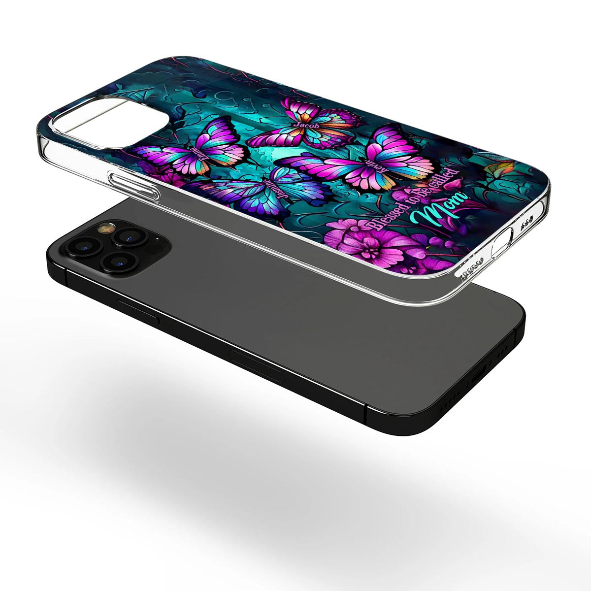 Coque de téléphone personnalisée « Papillons de grand-mère »