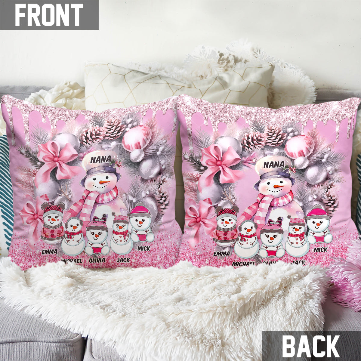 Great Nana - Personalized Grandma Throw Pillow