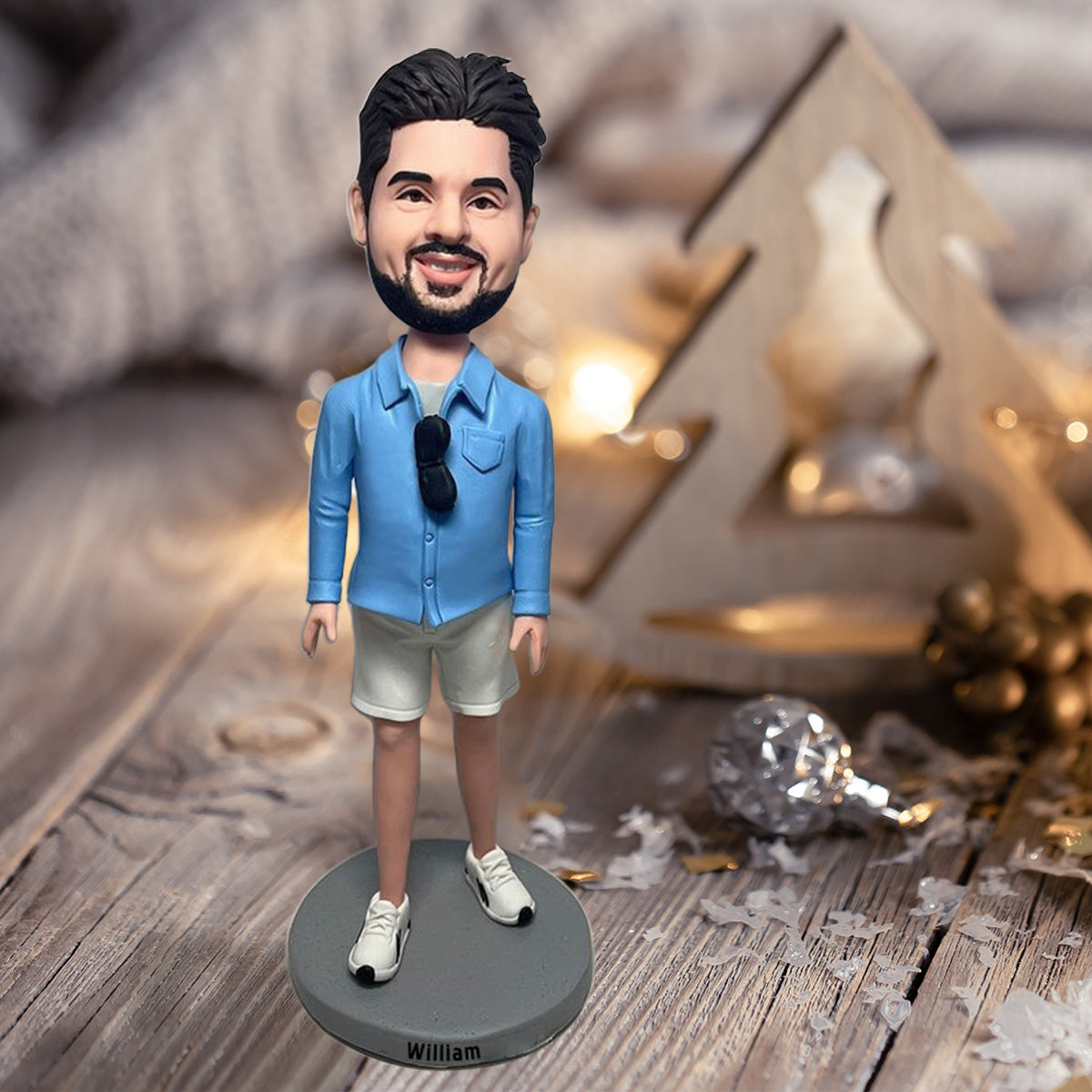 Tu vas nous manquer - Cadeau pour un collègue - Figurine à tête oscillante personnalisée