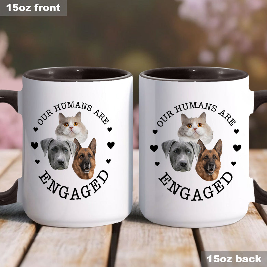 Mes humains se marient (chien/chat) - Mug personnalisé - Cadeau de mariage pour amoureux des chiens et des chats