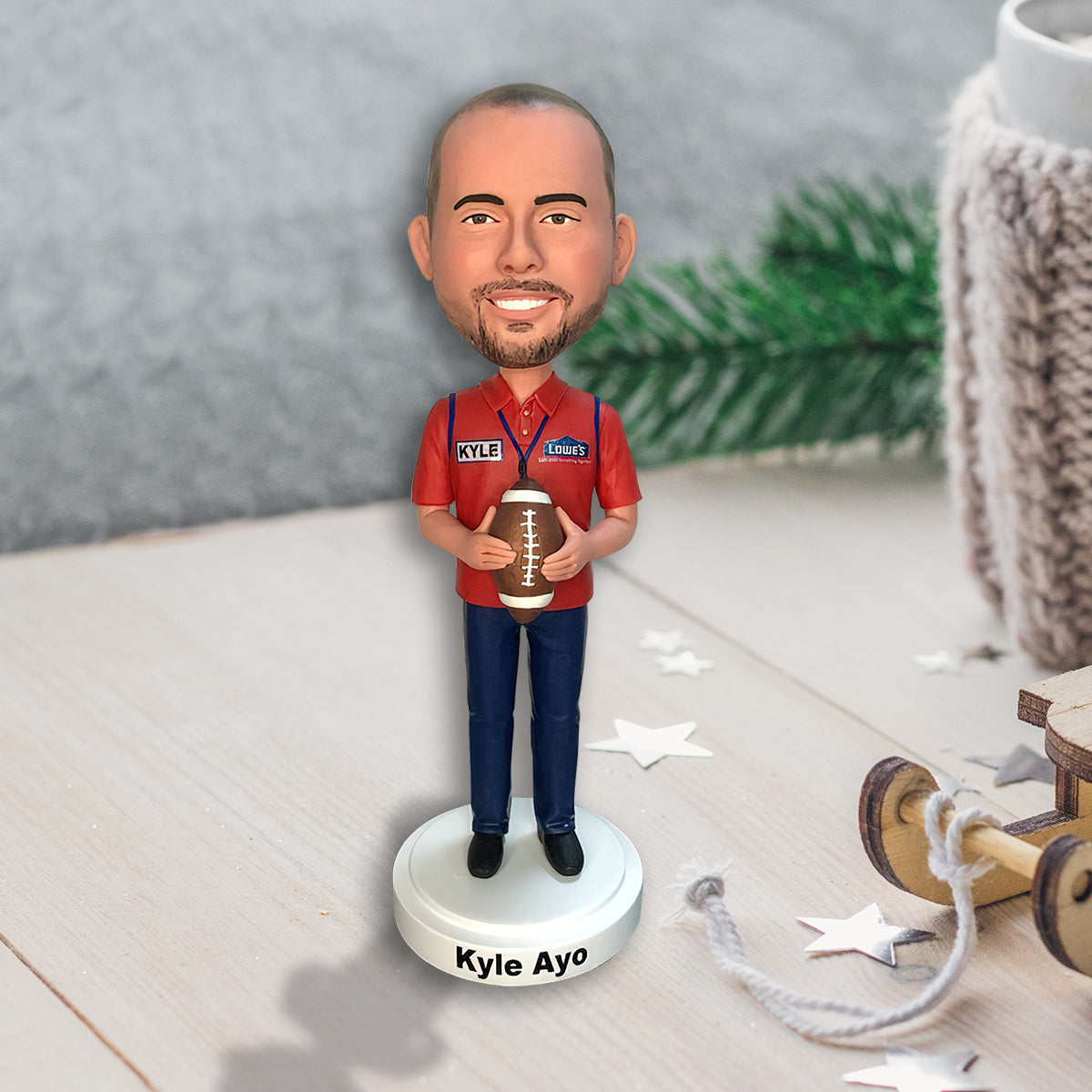 C'est la saison ! - Figurine de football personnalisée à tête branlante