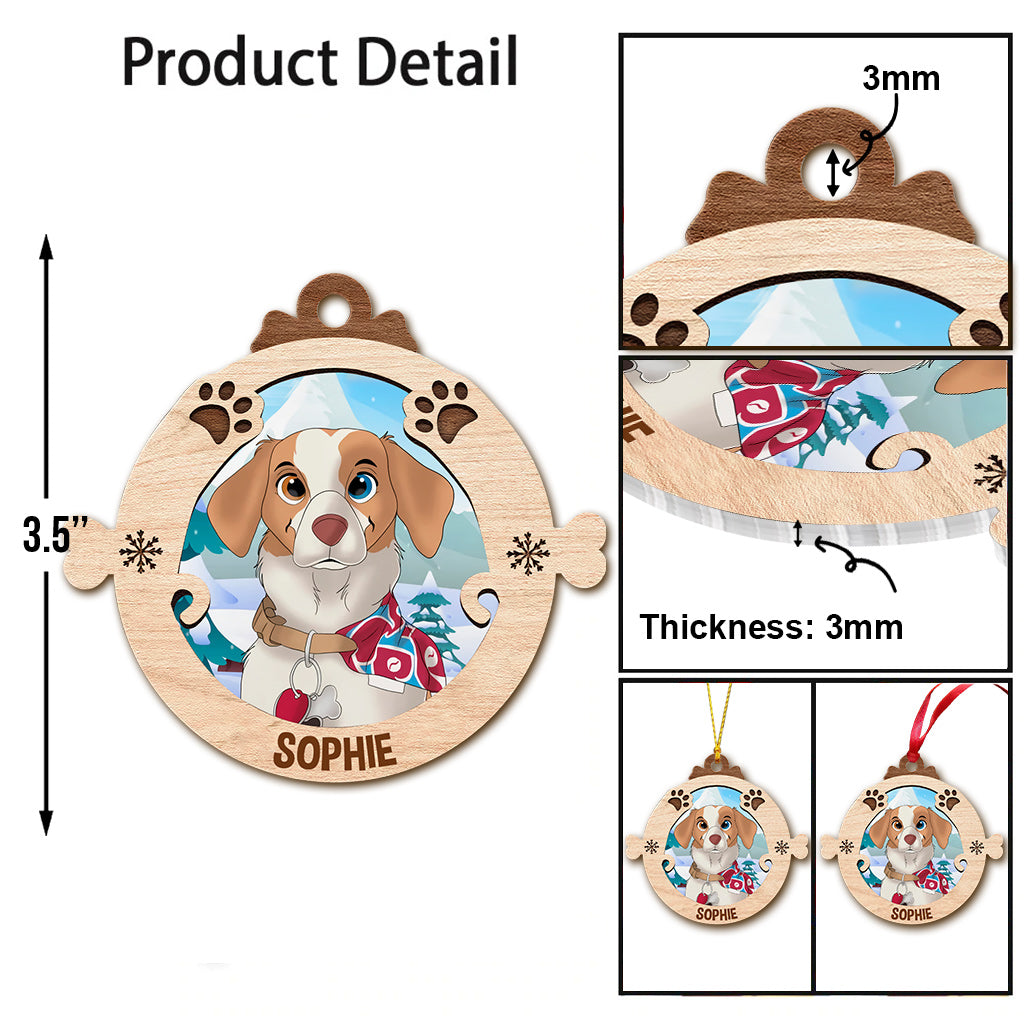 J'aime mon chien/chat - Cadeau pour les amoureux des chiens - Ornement personnalisé