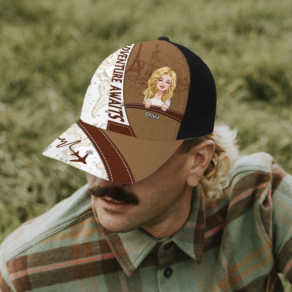 L'aventure vous attend - Casquette de camionneur de voyage personnalisée