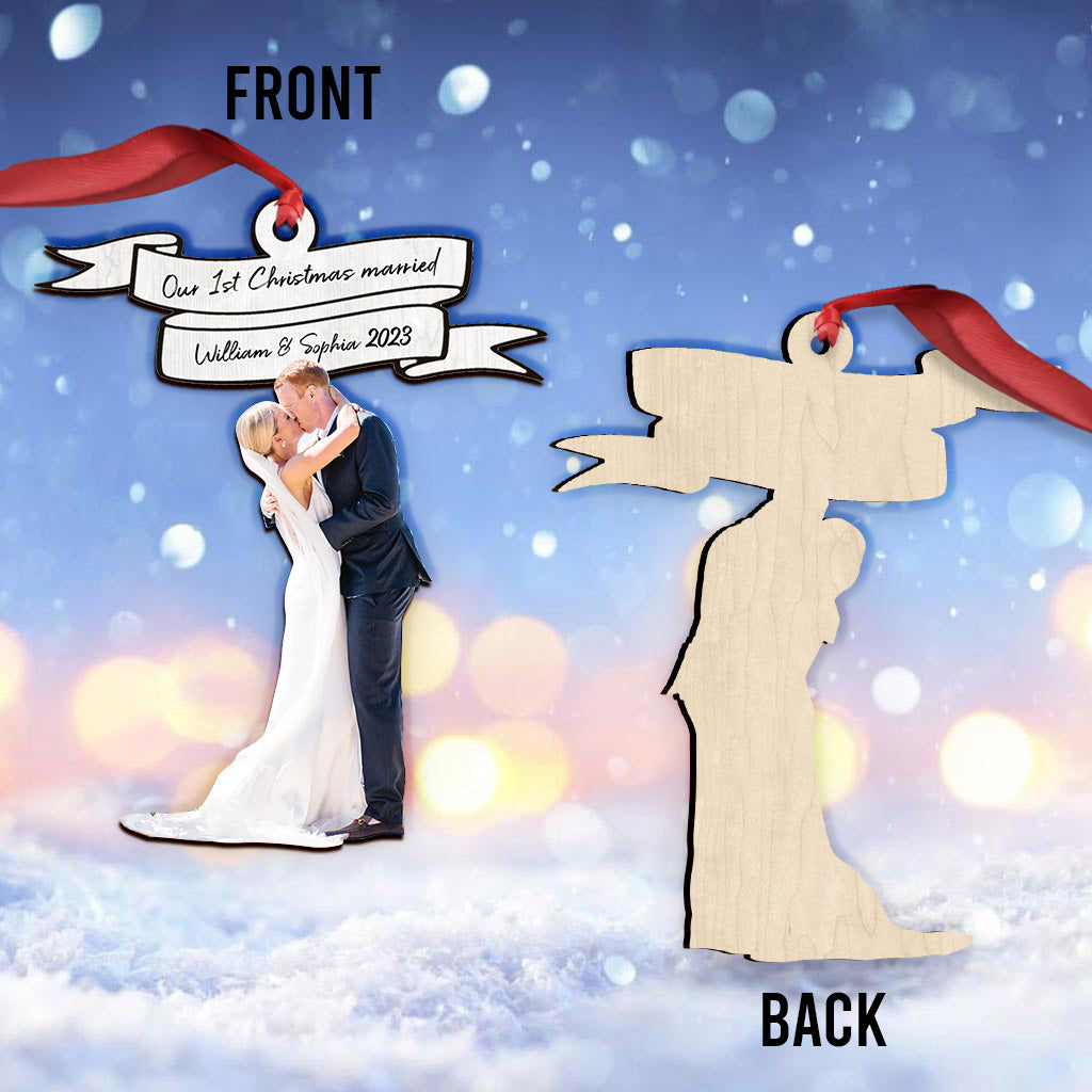 Notre premier Noël en tant que mari et femme - Ornement personnalisé