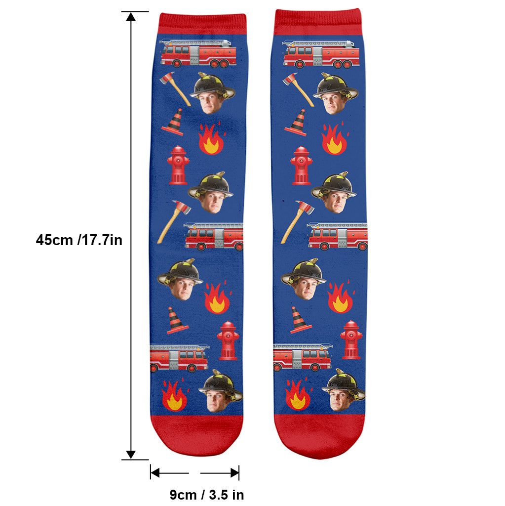 Funny Firefighter - Personalized Firefighter Socks