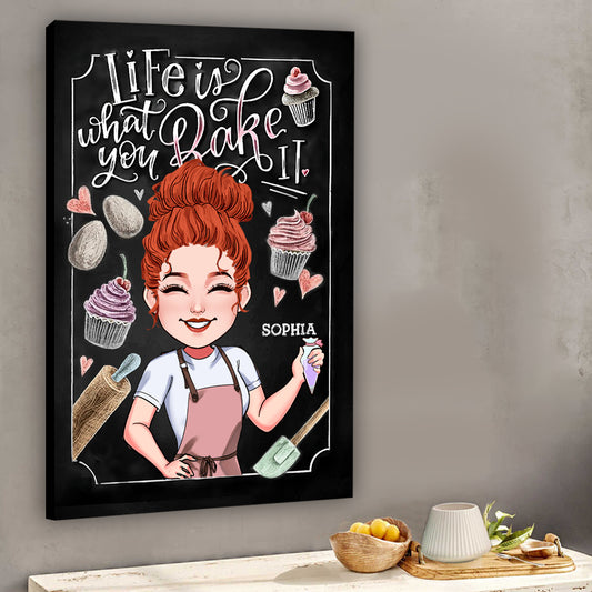 La vie est ce que vous en faites - Toile et affiche personnalisées sur le thème de la pâtisserie