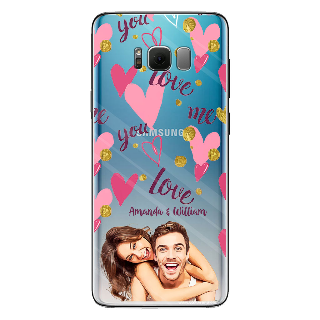 Je suis à toi - Coque de téléphone transparente personnalisée pour couple
