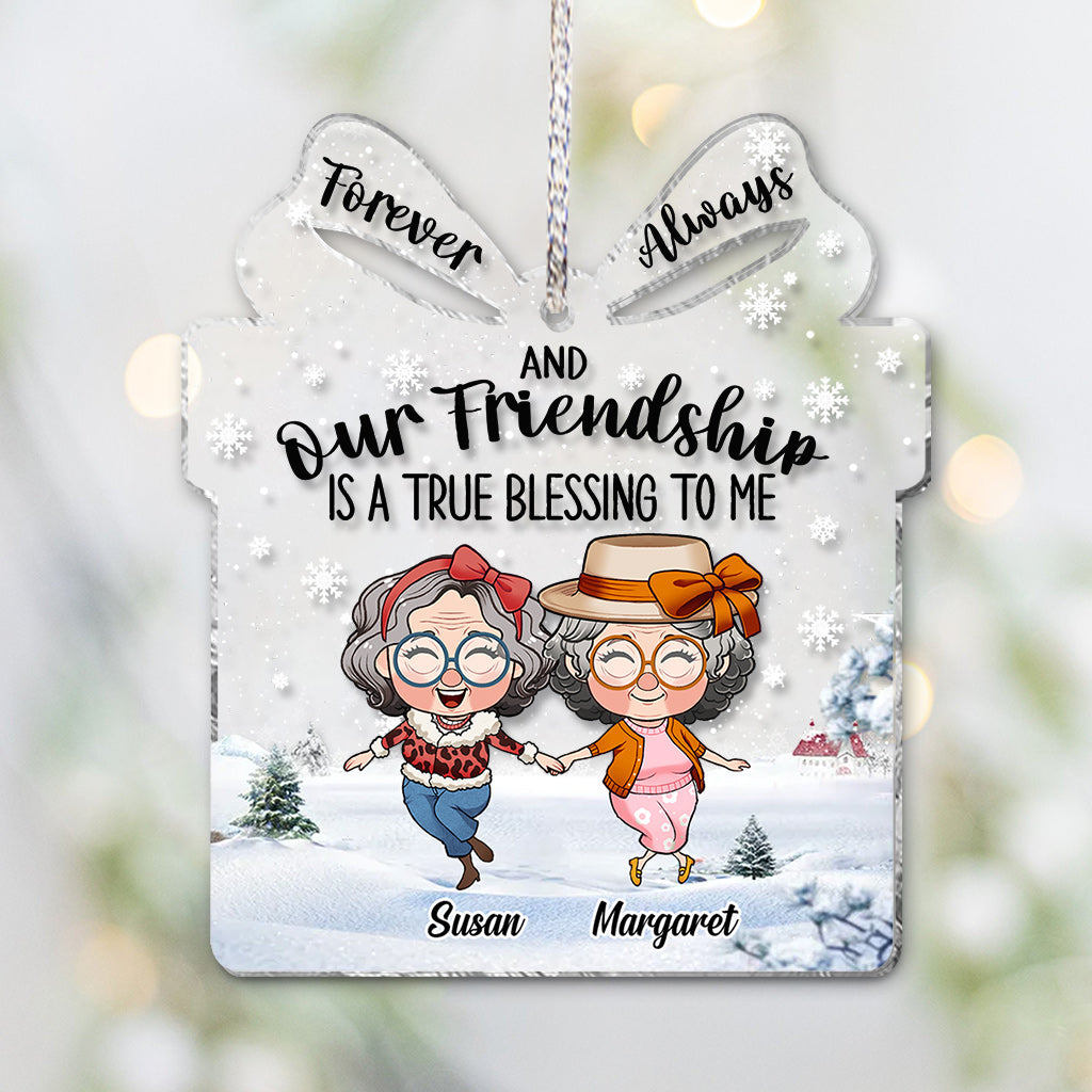 Together And Always - Gift for friend - Personalized Transparent Ornament