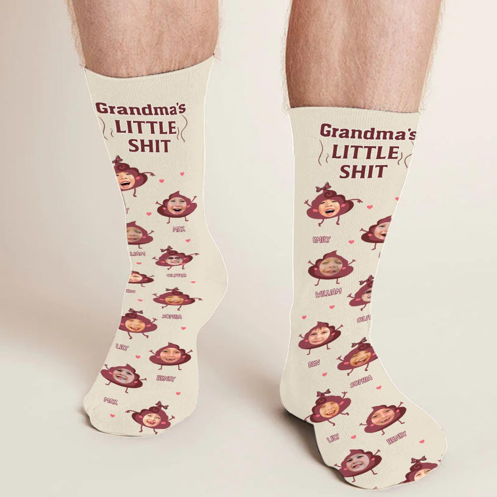 Chaussettes personnalisées « Papa Petits cons » - Cadeau pour papa, grand-mère, grand-père, maman, oncle, tante, frère, sœur