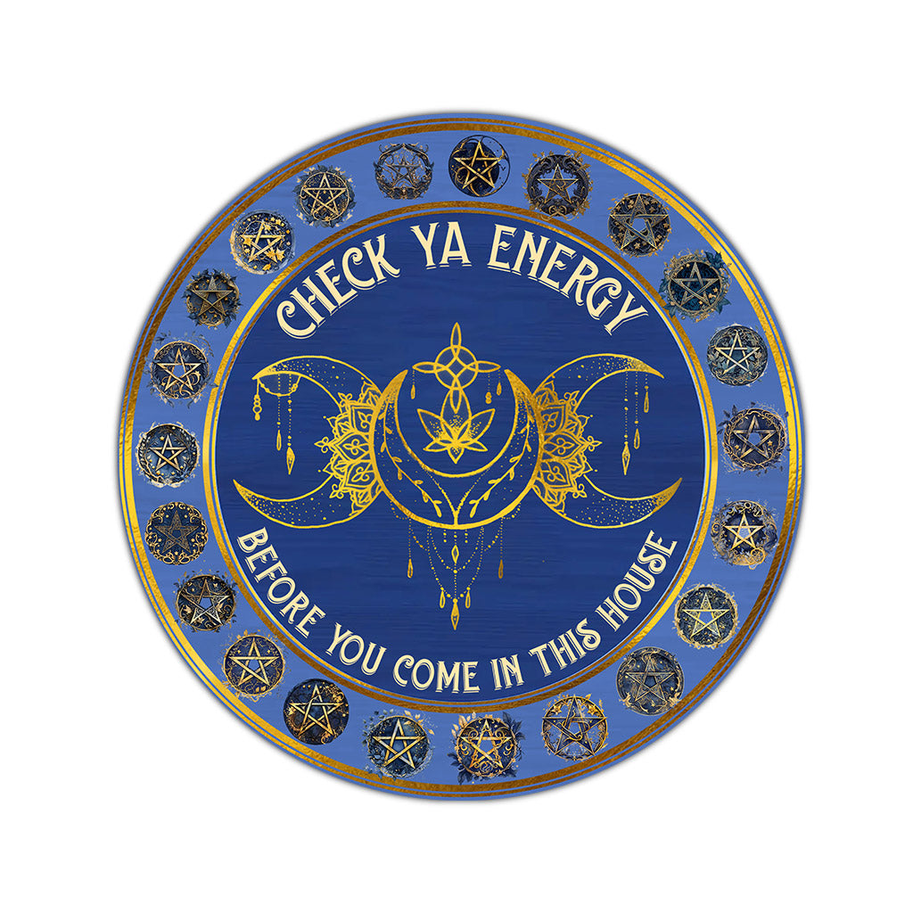 Vérifiez votre énergie - Tapis rond de sorcière