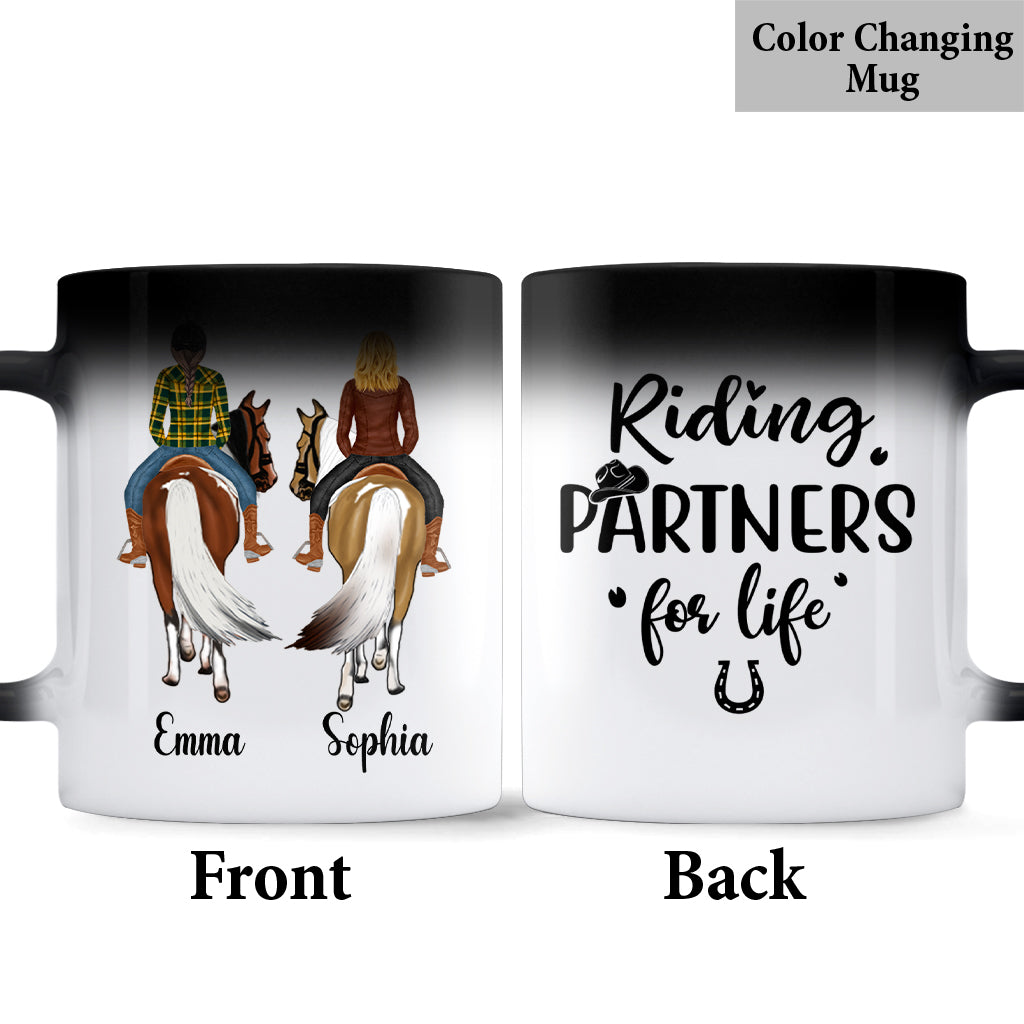 Partenaire d'équitation pour la vie - Mug personnalisé à motif cheval