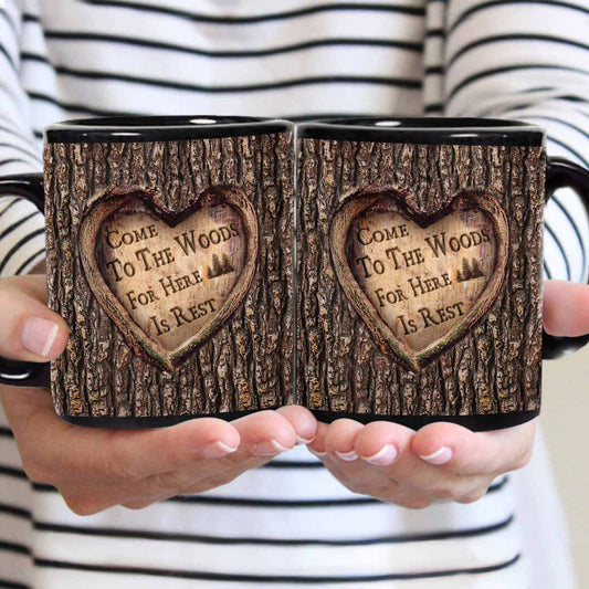 Venez vous reposer dans les bois - Mug de camping