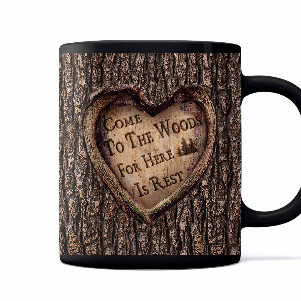 Venez vous reposer dans les bois - Mug de camping