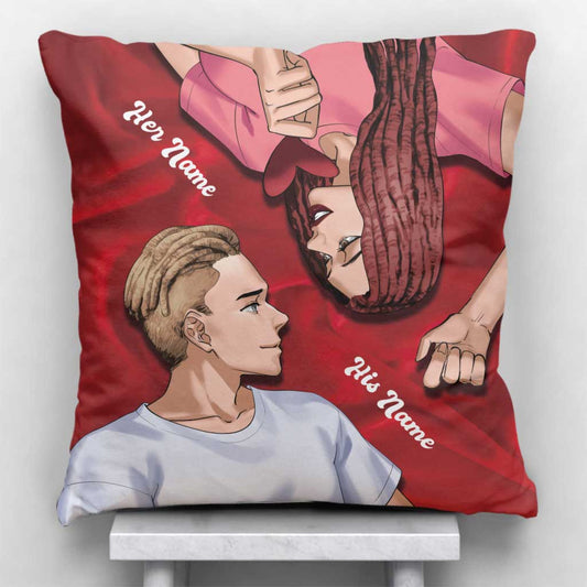 You're My Happy Place - Personalized Couple Throw Pillow