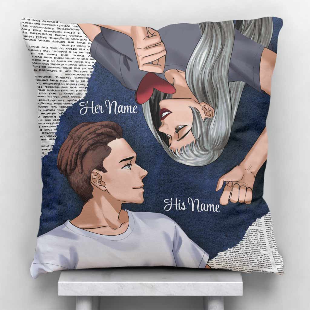 Ton sourire m'a fait tomber amoureux - Coussin décoratif personnalisé pour couple