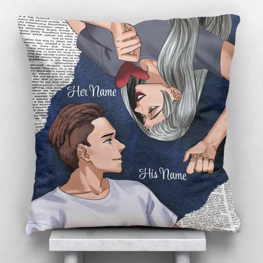 You Smile I Fell In Love - Personalized Couple Throw Pillow