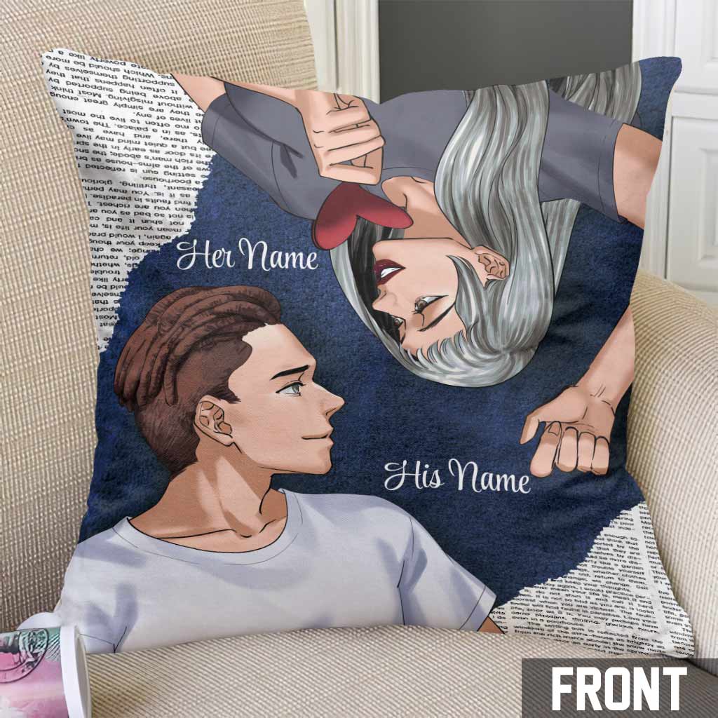Ton sourire m'a fait tomber amoureux - Coussin décoratif personnalisé pour couple