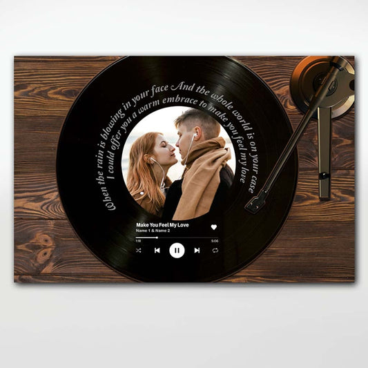Make You Feel My Love Vinyl - Personalized Couple Poster
