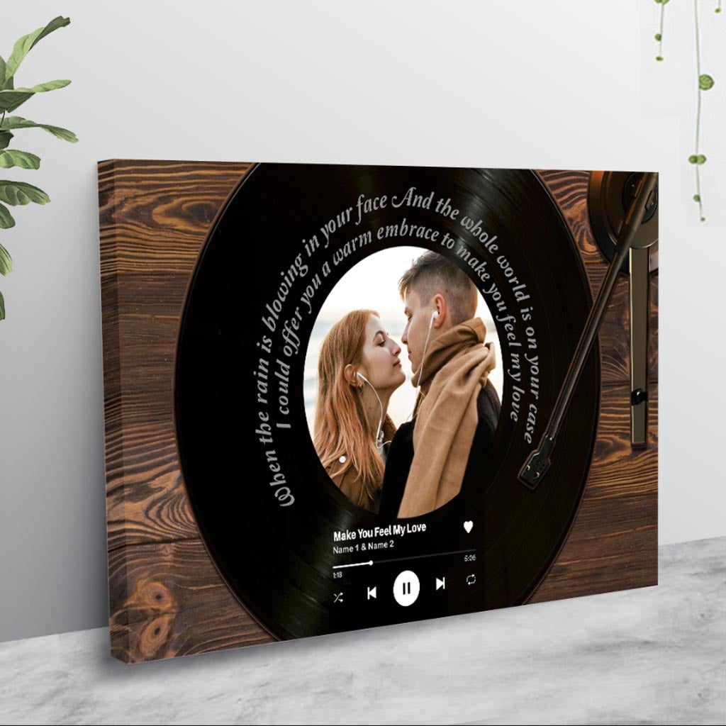 Make You Feel My Love Vinyl - Personalized Couple Poster