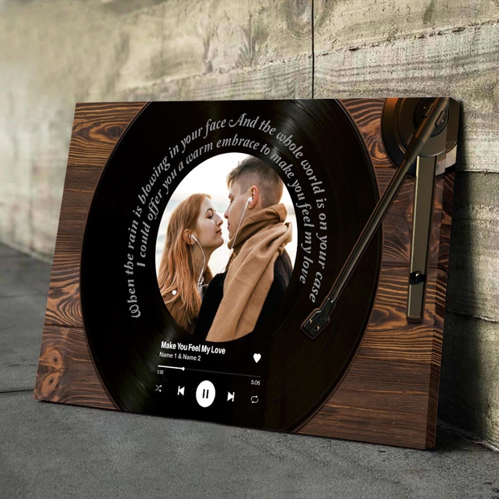 Make You Feel My Love Vinyl - Personalized Couple Poster