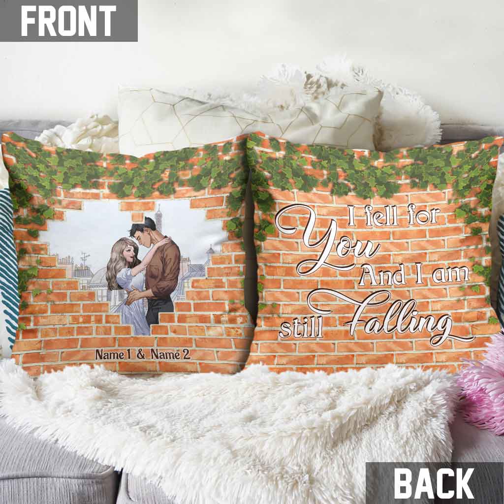 I Fell For You - Personalized Couple Throw Pillow