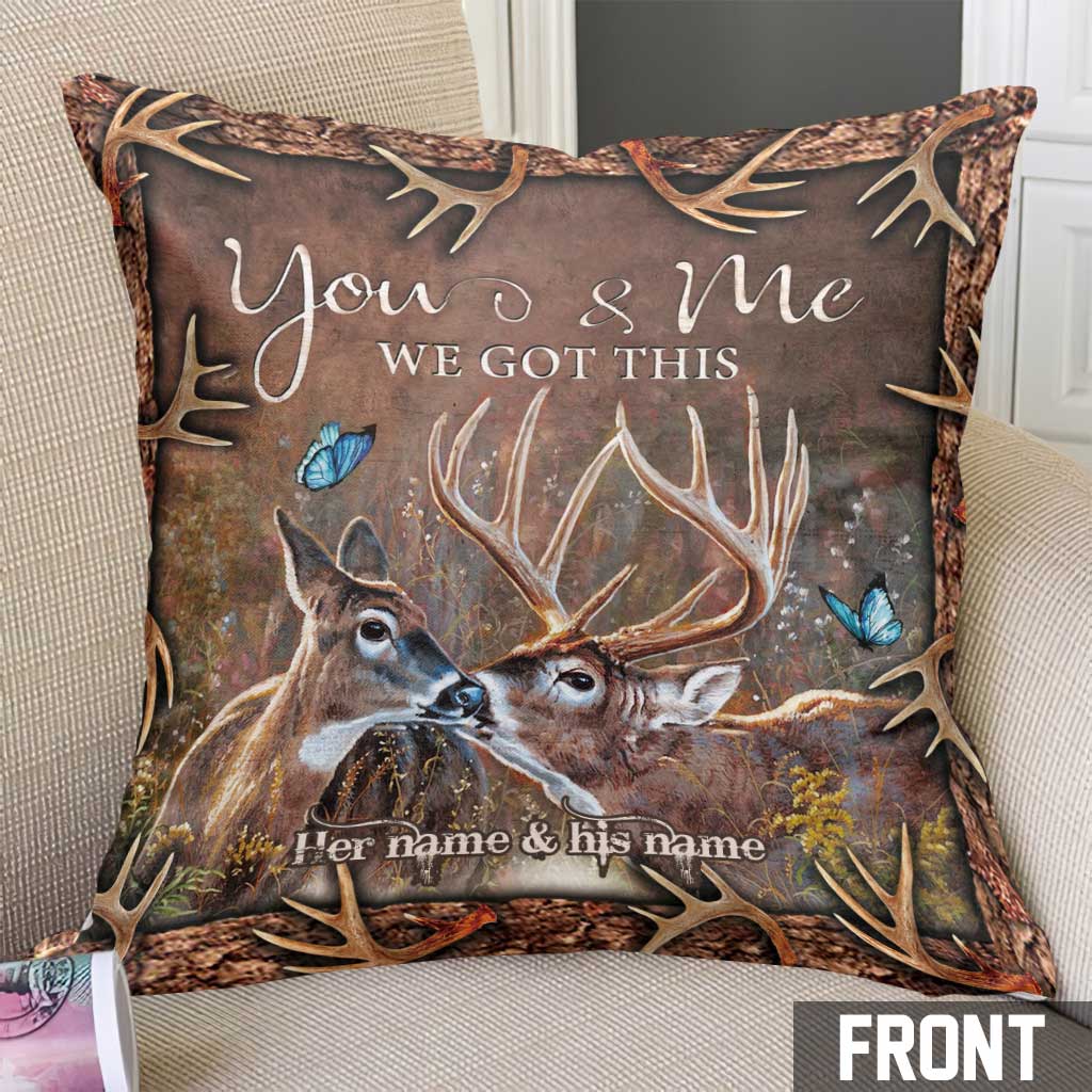 Toi et moi, on gère ! - Coussin décoratif de chasse personnalisé