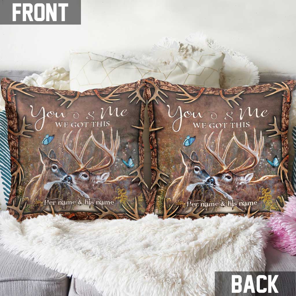 Toi et moi, on gère ! - Coussin décoratif de chasse personnalisé