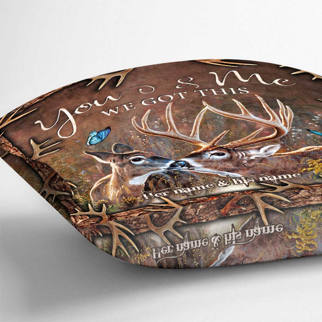 Toi et moi, on gère ! - Coussin décoratif de chasse personnalisé
