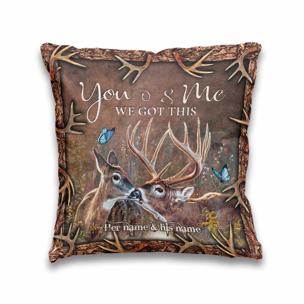 Toi et moi, on gère ! - Coussin décoratif de chasse personnalisé