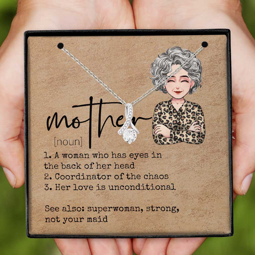 Définition de maman - Collier personnalisé pour la fête des mères 