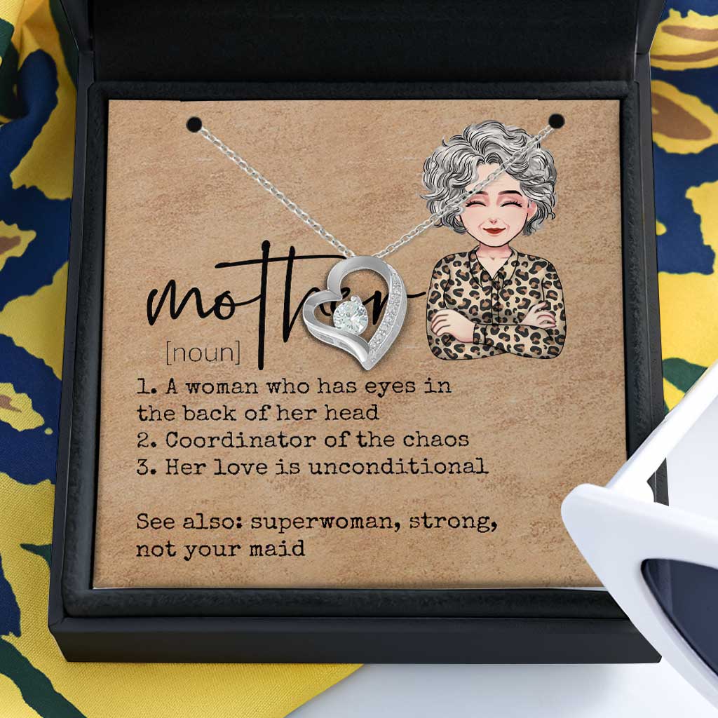 Définition de maman - Collier personnalisé pour la fête des mères 