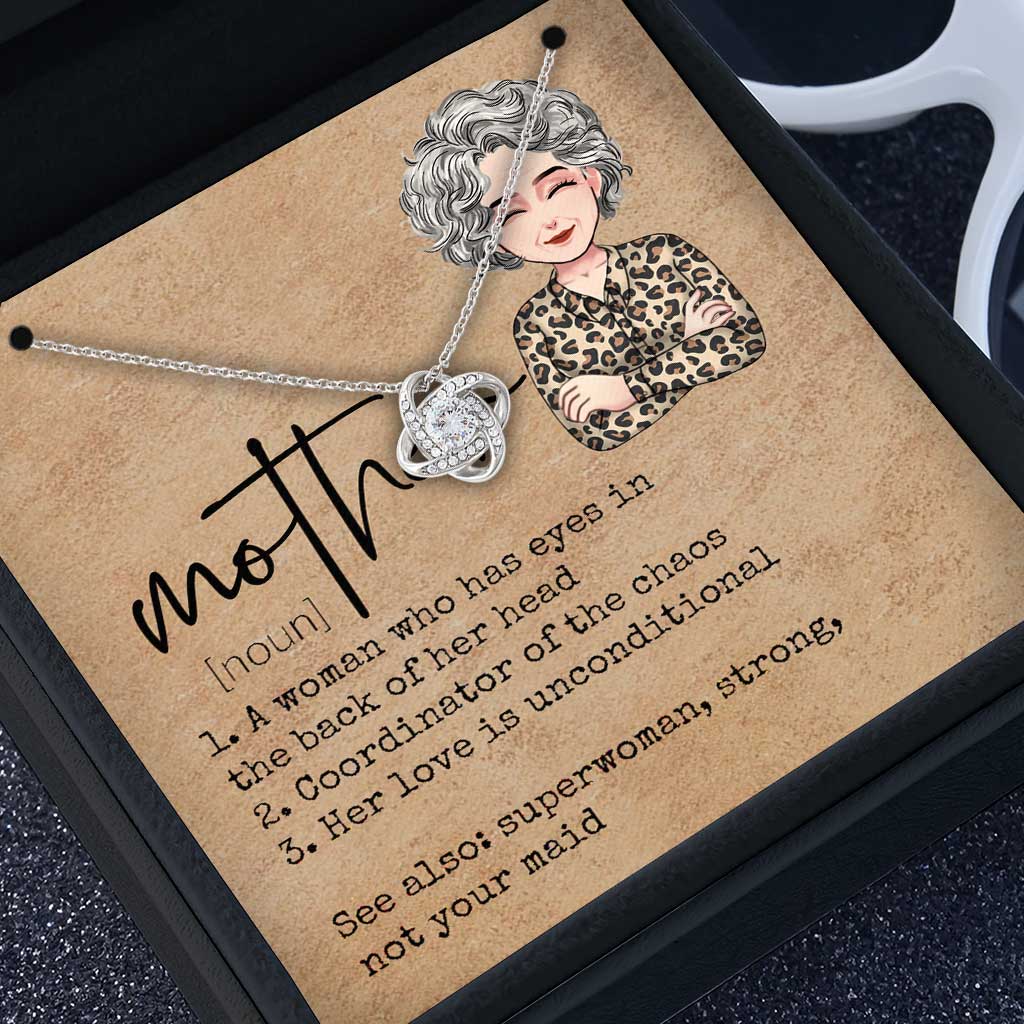 Définition de maman - Collier personnalisé pour la fête des mères 