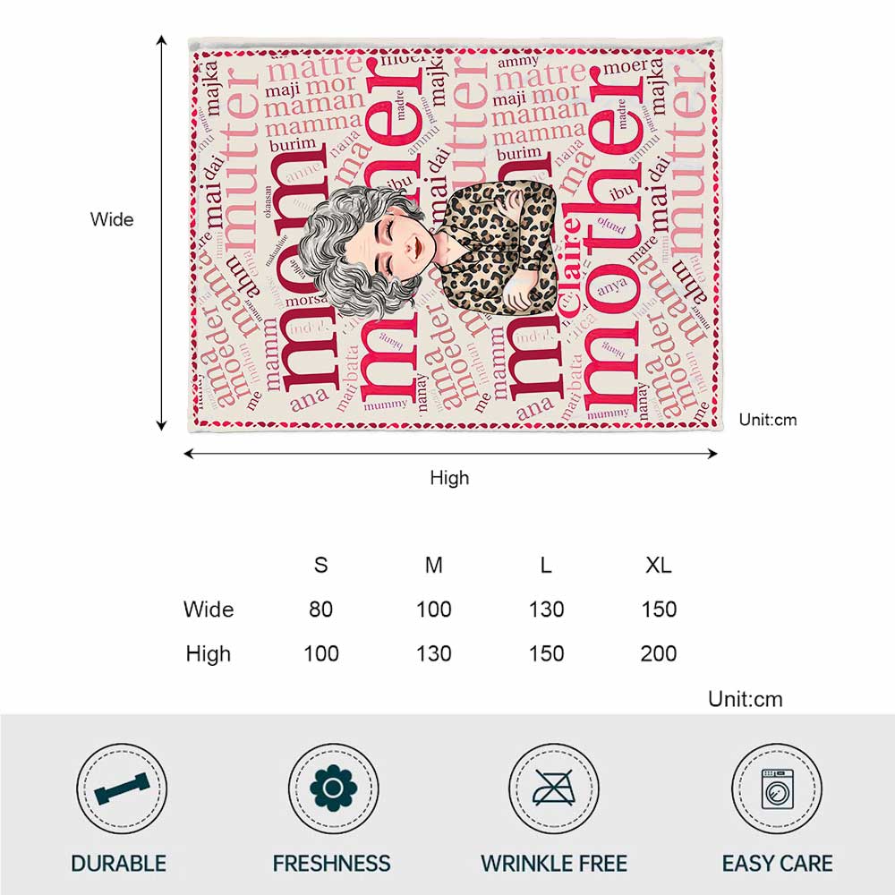 Mother International Language - Personalized Mother's Day Mother Blanket