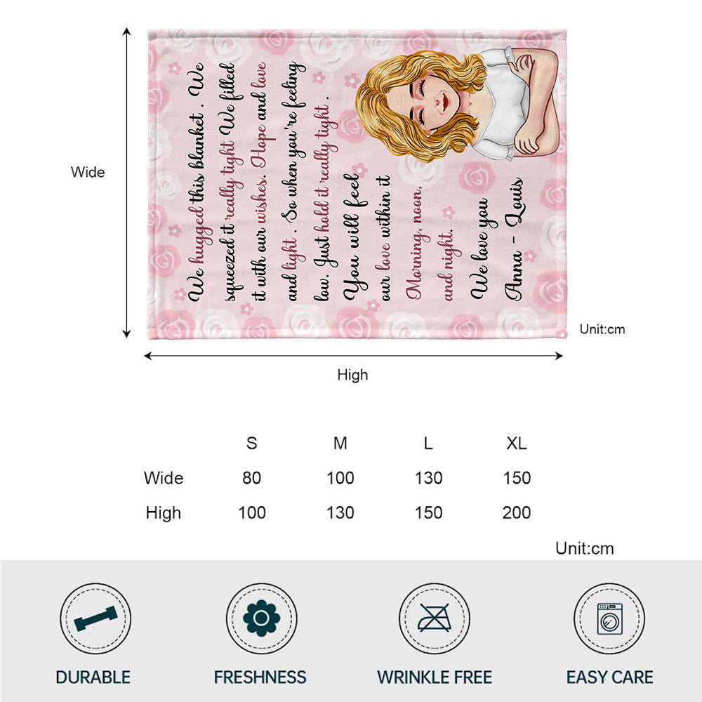 Couverture personnalisée avec prénom - Cadeau pour maman, grand-mère, tante, petite-fille, fille