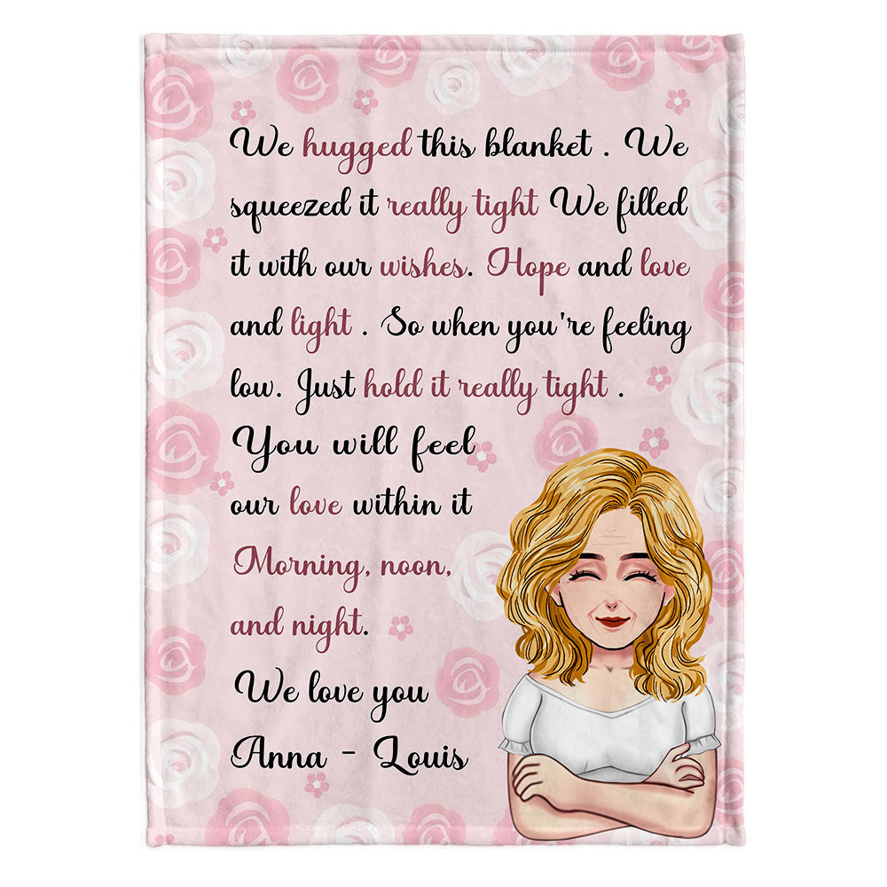 Couverture personnalisée avec prénom - Cadeau pour maman, grand-mère, tante, petite-fille, fille