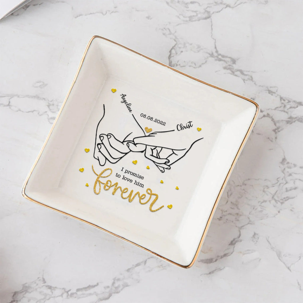 I Promise - Personalized Couple Jewelry Dish