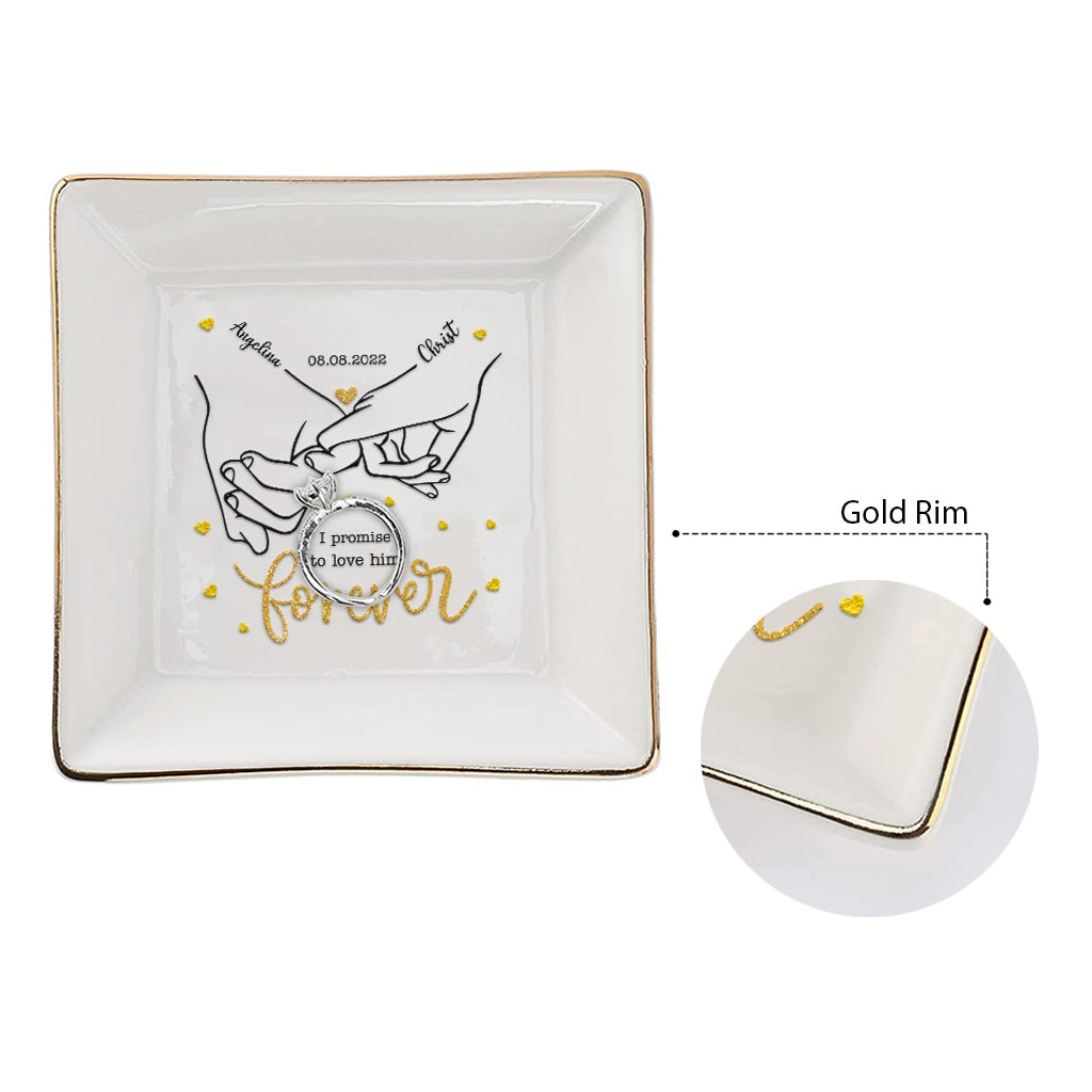 I Promise - Personalized Couple Jewelry Dish