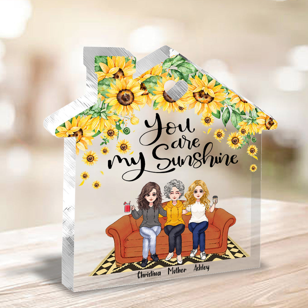 You Are My Sunshine - Personalized Mother's Day Mother Custom Shaped Acrylic Plaque
