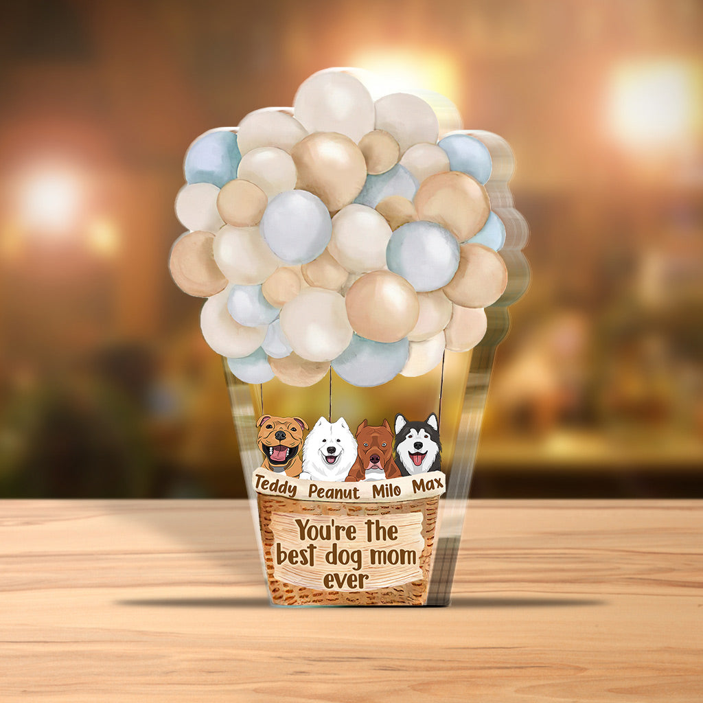 Maman de chien - Plaque acrylique personnalisée en forme de chien pour la fête des mères