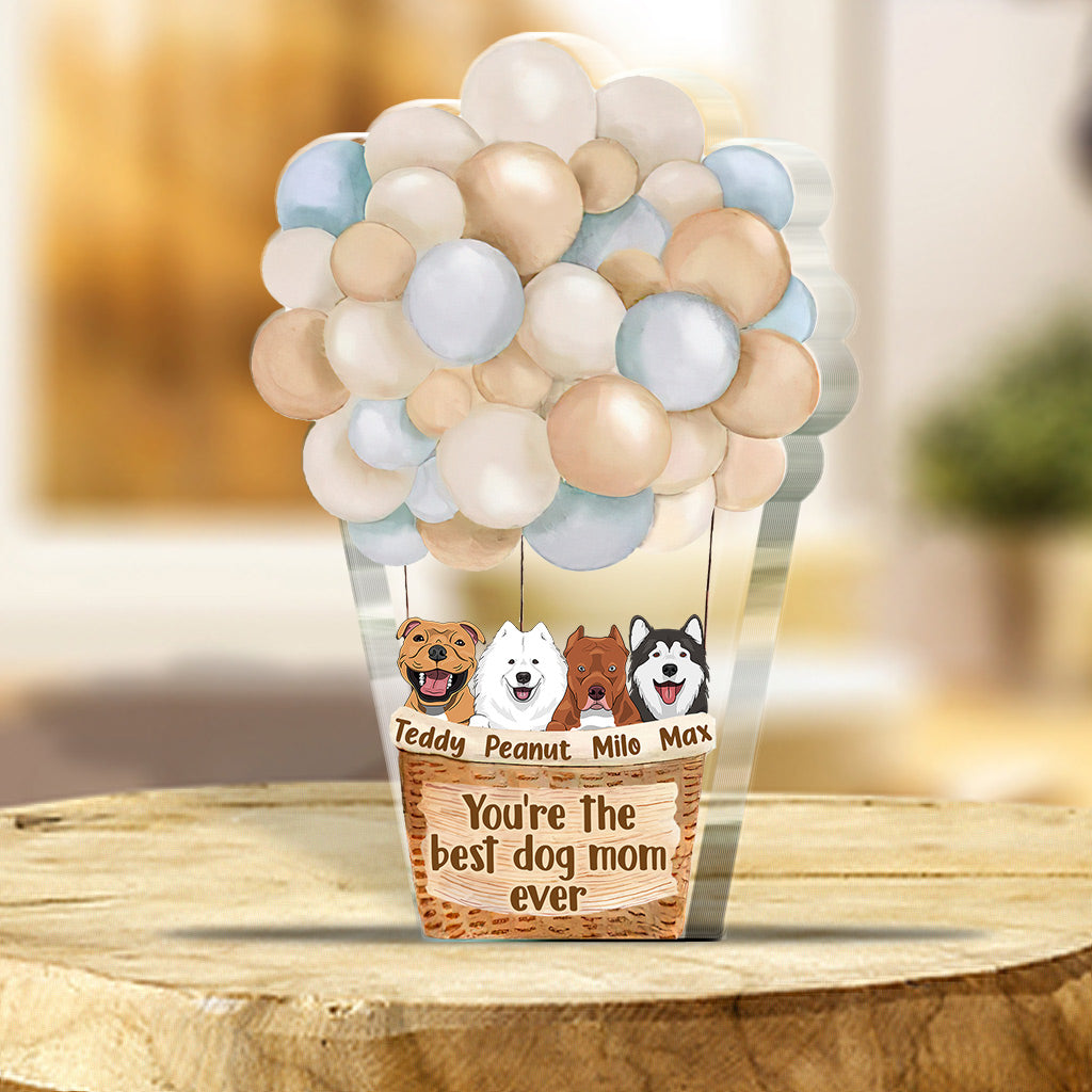 Maman de chien - Plaque acrylique personnalisée en forme de chien pour la fête des mères