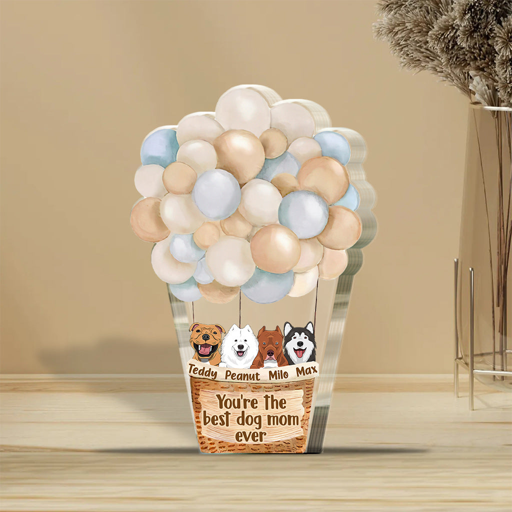 Maman de chien - Plaque acrylique personnalisée en forme de chien pour la fête des mères