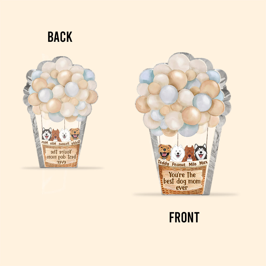 Maman de chien - Plaque acrylique personnalisée en forme de chien pour la fête des mères